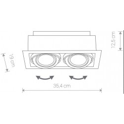 ĮLEIDŽIAMAS KRAIPOMAS ŠVIESTUVAS DOWNLIGHT 2 ES111 JUODAS kaina