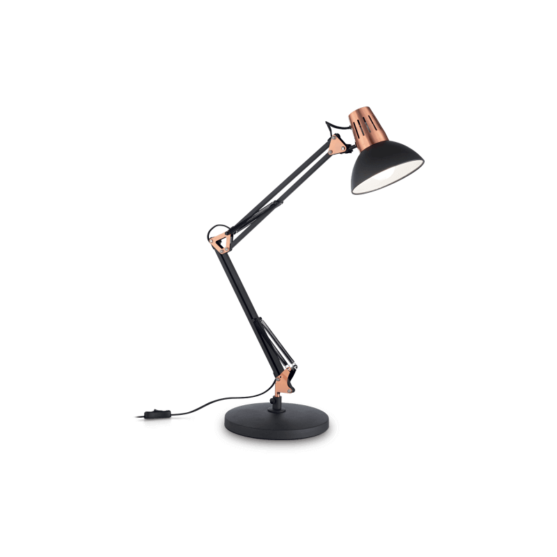Šviestuvas sieninis WALLY TL1 BLACK/COPPER IDEAL LUX 061191
