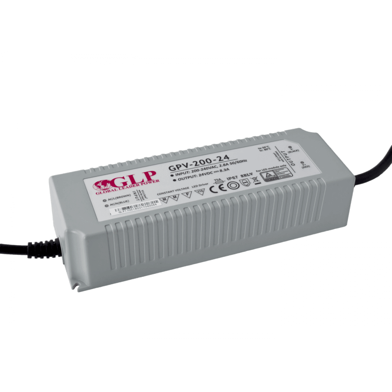 LED juostų maitinimo šaltinis 12V / 200W IP67