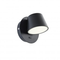Sieninis LED šviestuvas Shaker JUODAS