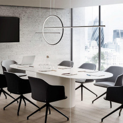Pakabinamas LED šviestuvas Giotto 49W 3000K JUODAS pigiau