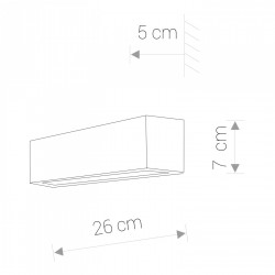 Sieninis ŠVIESTUVAS STRAIGHT XS graphite kaina