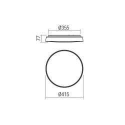 Lubinis LED šviestuvas Erie 24W BALTAS pigiau