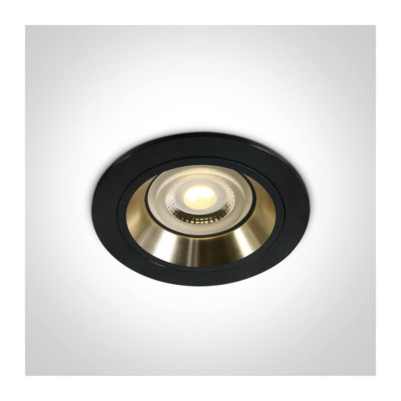 BLACK GU10 50W GOLD REFLECTOR