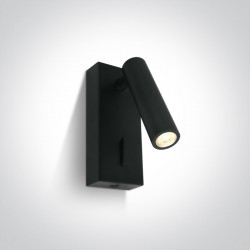 Sieninis LED šviestuvas 46/B/W black