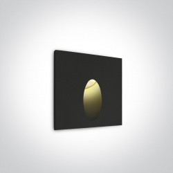 ĮLEIDŽIAMAS SIENINIS LED ŠVIESTUVAS 68032/B/W 3W JUODAS