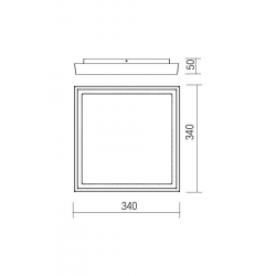 LUBINIS LED šviestuvas BEZEL 30W square BALTAS pigiau