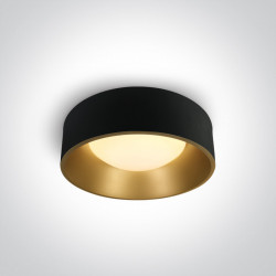 LUBINIS LED ŠVIESTUVAS PLAFO 67452/B/W 30W 3000K JUODAS | AUKSO SPALVOS