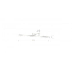 SIENINIS LED šviestuvas VAN GOGH 18W L89,5 CHROMO SPALVOS kaina