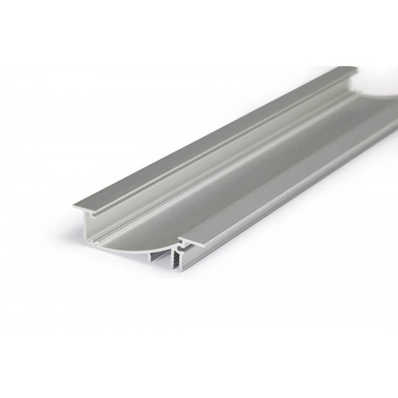 LED PROFILIS TOPMET FLAT8 H/UX PAVIRŠINIS, 1M, ANODUOTAS ALIUMINIS 23040020