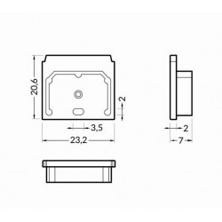Antgaliai LINEA-IN20 TRIMLESS balti kaina