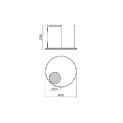Pakabinamas LED šviestuvas ORBIT 60 white. DIMERIUOJAMAS TRIAC CCT kaina