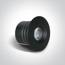ĮLEIDŽIAMAS LED ŠVIESTUVAS COB 10103M/B/W 3W 3000K JUODAS kaina