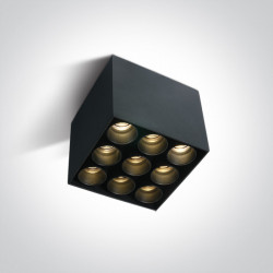 Lubinis LED šviestuvas LED 20W 6C/B/W JUODAS