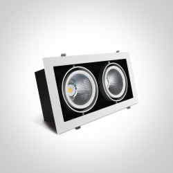 ĮLEIDŽIAMAS COB LED ŠVIESTUVAS 51230/W/W 2C30W BALTAS | JUODAS kaina