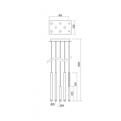 Pakabinamas LED šviestuvas Madison cooper 8