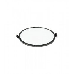 LED panelė SLIM round 16W 3000K IP44 black chrom