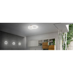 SIENINIS - lubinis LED šviestuvas SPELL 2L BALTAS