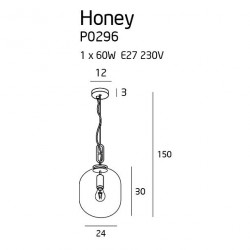 Pakabinamas šviestuvas Honey Fume