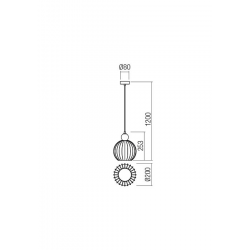 Pakabinamas šviestuvas PLUMEN BALTAS D20