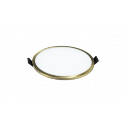 LED panelė SLIM round 16W 4000K IP44 brass