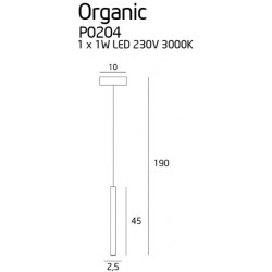 PAKABINAMAS LED šviestuvas ORGANIC AUKSO SPALVOS 1