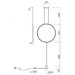 Pastatomas LED šviestuvas tvirtinamas prie lubų Slick round JUODAS kaina