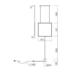 Pastatomas LED šviestuvas tvirtinamas prie lubų Slick 2 square JUODAS kaina