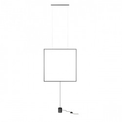 Pastatomas LED šviestuvas tvirtinamas prie lubų Slick 2 square JUODAS pigiau