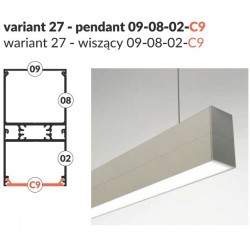 LED PROFILIS VARIO30-02 ACDE-9/TY PAVIRŠINIS, 3M, JUODAS pristatymas