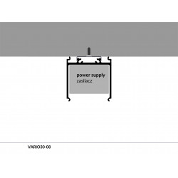 LED PROFILIS VARIO30-08 MAITINIMO ŠALTINIUI, 3M, BALTAS pigiau