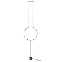 Pastatomas LED šviestuvas tvirtinamas prie lubų Slick round JUODAS S