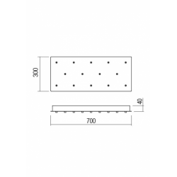 PAGRINDAS ŠVIESTUVAMS Rectangular 14 rudas kaina