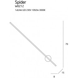 Sieninis LED šviestuvas SPIDER BALTAS internetu