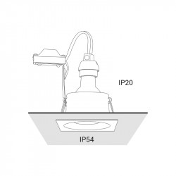 ĮLEIDŽIAMAS ŠVIESTUVAS DELTA BALTAS IP54