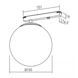 LED šviestuvas XCLICK S sistemai Spherical 3000 kaina