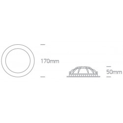 ĮLEIDŽIAMAS LED ŠVIESTUVAS DOME 10116FD/W/BS BALTAS | ŽALVARIO SPALVOS pigiau