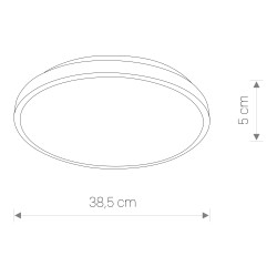 Lubinis LED šviestuvas AGNES ROUND LED BALTAS 22W 3000K pigiau