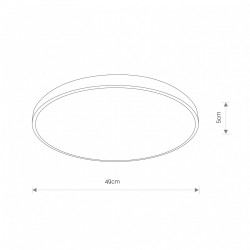 Lubinis LED šviestuvas AGNES ROUND LED JUODAS 32W 4000K kaina
