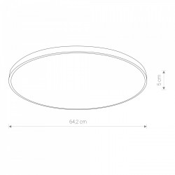 Lubinis LED šviestuvas AGNES ROUND LED BALTAS 64W 4000K kaina