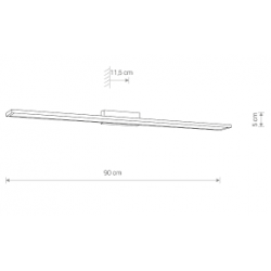 SIENINIS LED šviestuvas LATH LED 16W