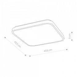Lubinis LED šviestuvas AGNES square LED BALTAS 32W 3000K