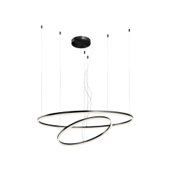 Pakabinamas LED šviestuvas orbit JUODAS 2 dimeriuojams Dali CCT