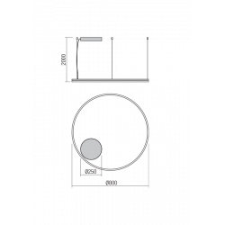 PAKABINAMAS LED šviestuvas ORBIT D80 BALTAS dimeriuojamas DALI CCT kaina