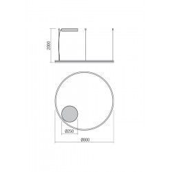 Pakabinamas LED šviestuvas ORBIT BRONZOS SPALVOS D80 dimeriuojamas Dali CCT pigiau