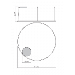 Pakabinamas LED šviestuvas ORBIT BRONZOS SPALVOS D120 dimeriuojamas TRIAC CCT pigiau
