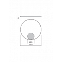 Sieninis - lubinis LED šviestuvas  Orbit D80 JUODAS direct CCT TRIAC kaina
