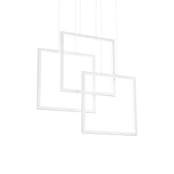 Pakabinamas LED šviestuvas FRAME BALTAS kvadratinis