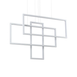 Pakabinamas LED šviestuvas FRAME BALTAS stačiakampis