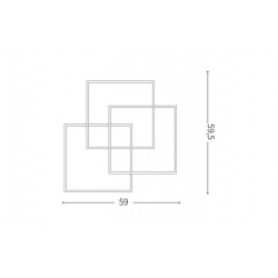Lubinis LED šviestuvas FRAME-2 PL BALTAS kaina
